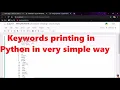 keywords printing in python