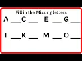 fill in the Missing letters English worksheet for nursery