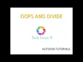 AUTOCAD TUTORIALS PART-19 OOPS COMMAND DIVIDE COMMAND