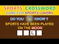Crossword Sports Crosswords Sports Lovers Game Find Out Why Everyone Loves These