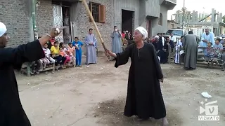 رجل صعيدى يرهب أهل التحطيب وهو على فراش المرض 