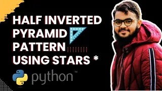 Print Inverted Half-Pyramid Pattern Using Stars in Python Python Exercises for Beginners Day 26