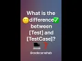 C NUnit Difference Between Test TestCase