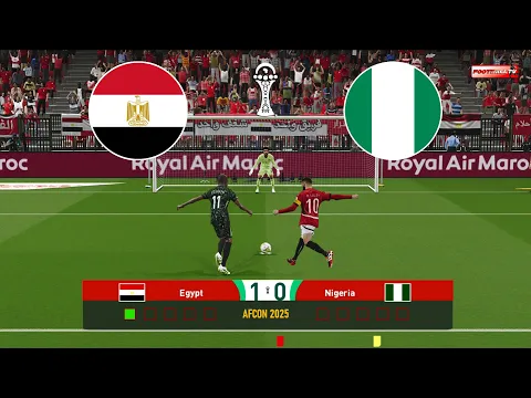 Video Thumbnail: EGYPT vs NIGERIA - Penalty Shootout | Africa Cup of Nations 2025 | 3rd Place | Pes Simulation