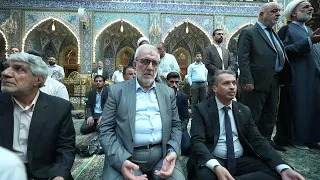 بحضور ممثل المرجعية العليا | تشييع الامين العام السابق للعتبة الحسينية السيد جعفر الموسوي في كربلاء