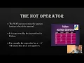Boolean operators in Python Introduction to Python Programming 2nd Semester