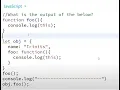 Program 14 this keyword JavaScript this contexts window object current object context