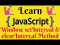 JavaScript Lecture - 63 setInterval clearInterval Methods