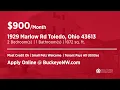 For Rent 1929 Marlow Rd Toledo Ohio