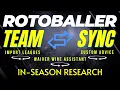 2024 NFL Team Sync Tutorials - In-Season Research RotoBaller