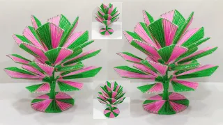 ऊन से गुलदस्ता बनाने का तरीका/DIY EASY WOOLEN FLOWERS GULDASTA/WOOLEN FLOWER VASE CRAFT IDEA
