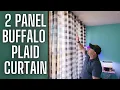 Buffalo Plaid Window Curtain Farmhouse curtains