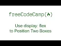 CSS Flexbox - Use display flex to Position Two Boxes