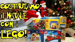 LEGO di NATALE! Treno natalizio, Casetta di Marzapane, Babbo Natale - Set 40138, 40139, 40125
