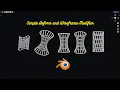 Simple Deform Wireframe Modifier Beginner Tutorial Blender Modeling Techniques