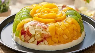 Postre fácil para vender o consumo - Gelatina con frutas encapsuladas /Cocina con Jenny 
