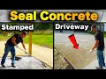 How To Seal Concrete - STAMPED and CONCRETE DRIVEWAY Foundation Armor AR350 and SX5000 WB