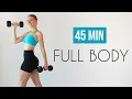 Download Lagu 45 MIN FULL BODY STRENGTH Workout With Weights (Warm Up \u0026 Cool Down Included)