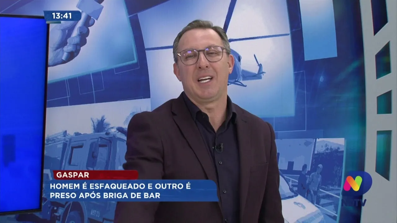 Gaspar: homem é esfaqueado e outro é preso após briga de bar