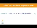 Sales Tax Calculator Program Java