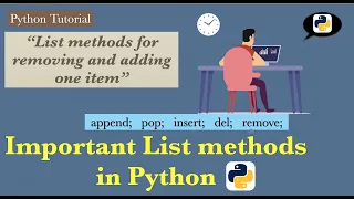 List methods in Python For adding removing one item