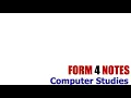 elementary programming principles computer studies form four notes