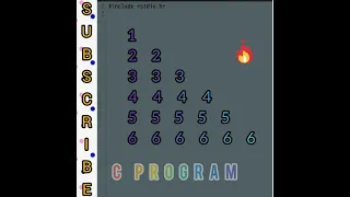 Pattern 3 Number pattern in C programming language