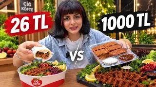 26TL Çiğköfte vs. 1000TL Çiğköfte (UCUZ - ORTA - PAHALI)
