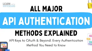 All Major API Authentication Methods Explained API Security 101
