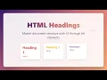 HTML Headings Structure Your Web Pages with h1-h6 Elements