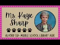 Kaye Sharp Librarian Aide with Alvord ISD Middle - School District Employee of the Year Finalist