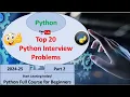 Top 20 Part 2 Python Interview Problems and Their Solutions Ace Your Data Analyst Interview