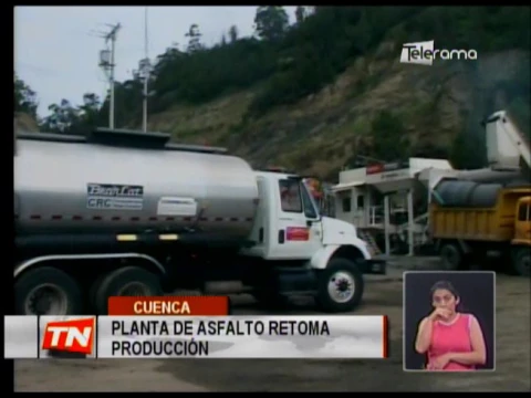 Planta de asfalto retoma producción
