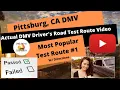 ACTUAL TEST ROUTE Pittsburg DMV Driving Training Course Behind Wheel Drivers License Education