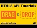 Drop element into div HTML5 drag and drop API tutorial in Hindi Urdu Part 02 vishAcademy