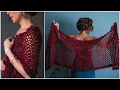 Step-by-Step How to Crochet a Super Easy Flower Inspired Shawl Beginner Level Pattern - Cassia