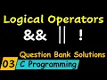 Logical Operators in C Programming