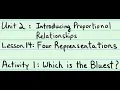7th Grade Illustrative Mathematics Gr 7 U2 Lesson 14-1 Which is the Bluest