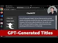 PHP ChatGPT Clone Adding Conversation History Sidebar