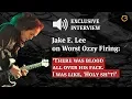 Guitarist Jake E Lee recalls the worst Ozzy firing