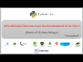 Python Scripting dir and help functions to get the documentation of an object - 23