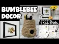 AFFORDABLE BUMBLE BEE DECOR DIYs mostly Dollar Tree products