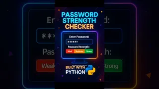 Python Password Strength Checker Tkinter GUI under 60 Seconds