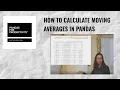 Pandas for Productivity Ep 5 How to calculate moving averages in Pandas