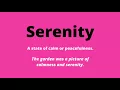 Learn English Vocabulary - Serenity