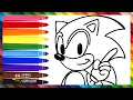 How to Draw SONIC Drawing and Coloring SONIC The Hedgehog Drawings for Kids