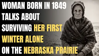 WOMAN BORN IN 1849 TALKS ABOUT SURVIVING HER FIRST WINTER ALONE ON THE NEBRASKA PRAIRIE