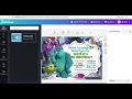 How to make a Monster Inc Birt ay Party Invitation step by step on www bobotemp com