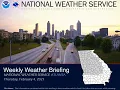 NWS Atlanta Weekly Weather Briefing for February 4th 2021