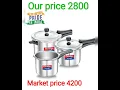 prestige popular stainless steel combination pack 5L, 3L, 2L, Induction Bottom pressure  cooker